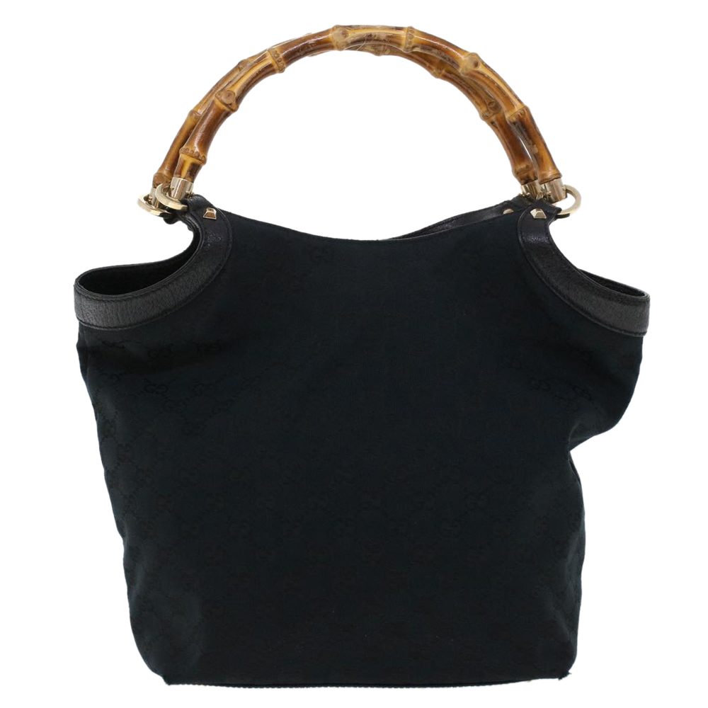 GUCCI GG Canvas Bamboo Hand Bag Black 137394 Auth 43264 - Picture 13 of 16